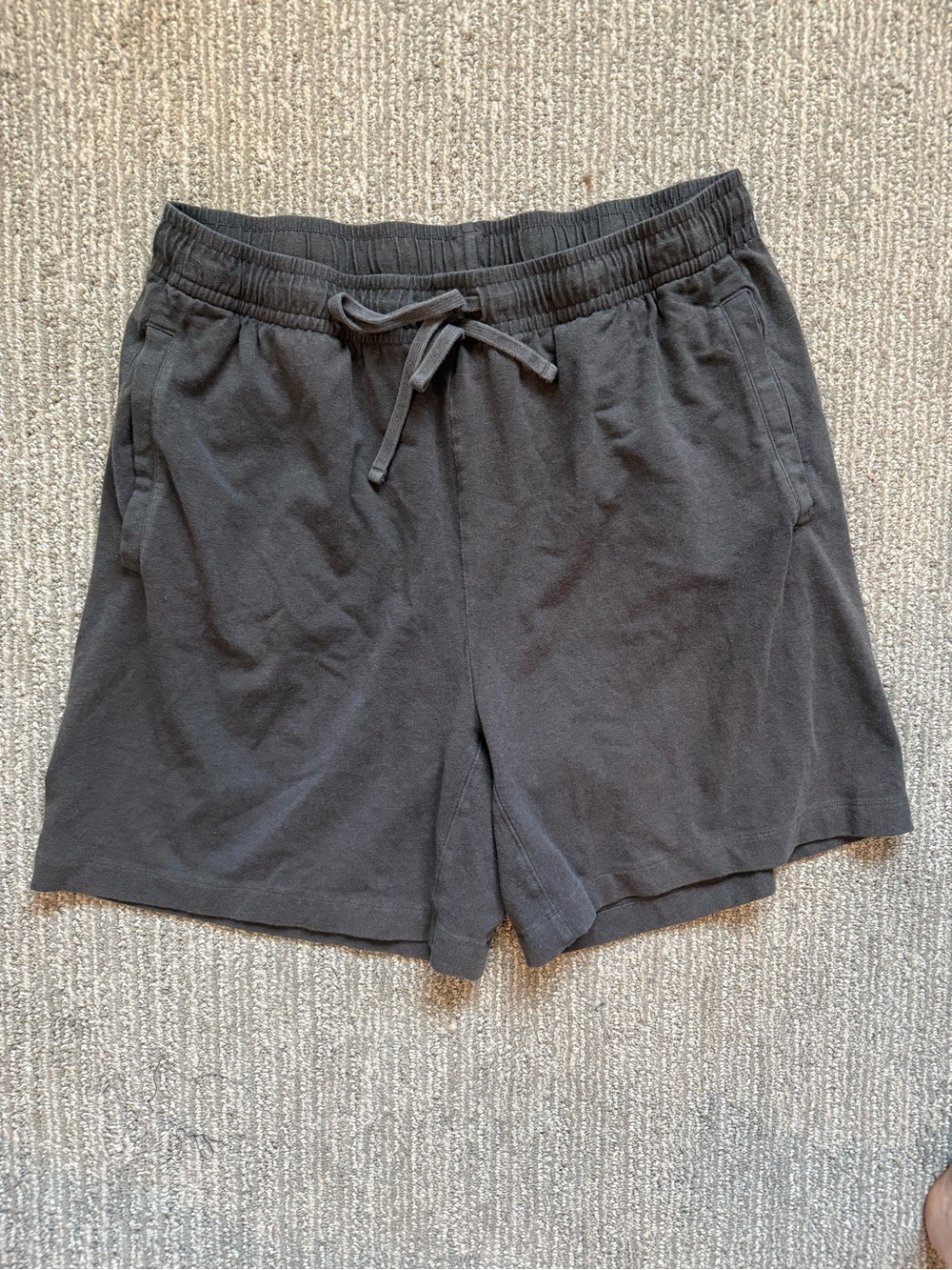 SKIMS Black Drawstring Lounge Shorts L Soft Stretch Pull On Casual